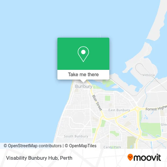 Mapa Visability Bunbury Hub