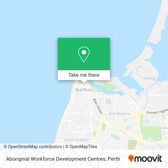 Mapa Aboriginal Workforce Development Centres