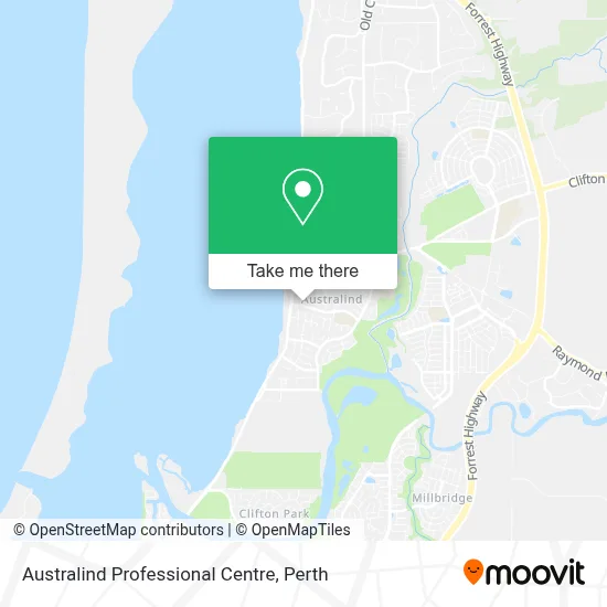Mapa Australind Professional Centre