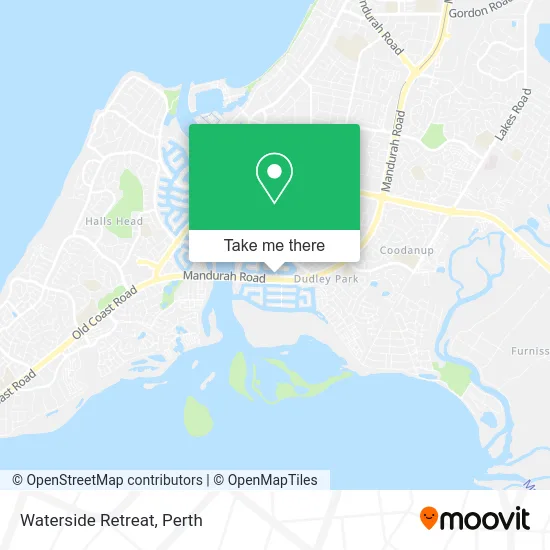 Mapa Waterside Retreat