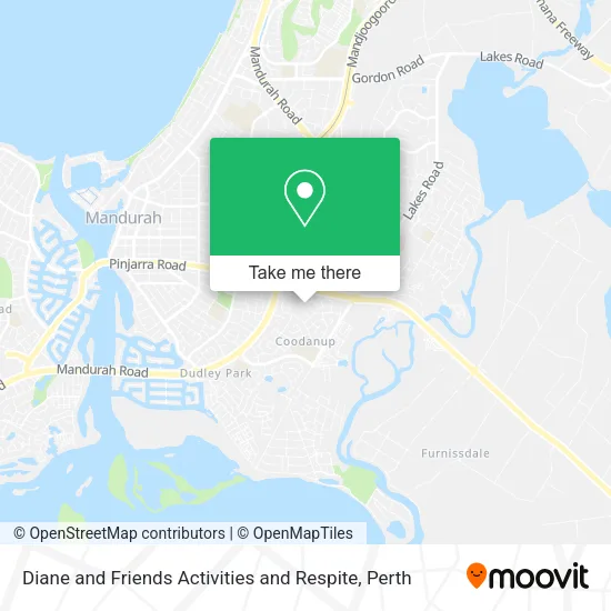 Diane and Friends Activities and Respite map