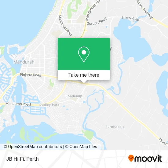 JB Hi-Fi map