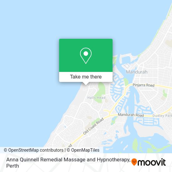 Anna Quinnell Remedial Massage and Hypnotherapy map