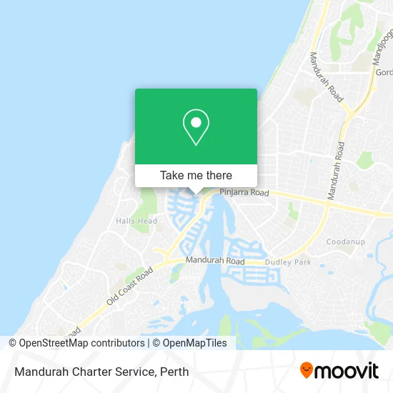 Mapa Mandurah Charter Service