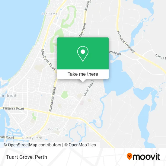 Mapa Tuart Grove