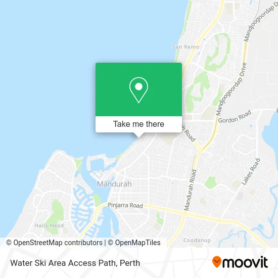 Mapa Water Ski Area Access Path