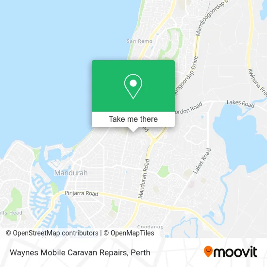 Mapa Waynes Mobile Caravan Repairs