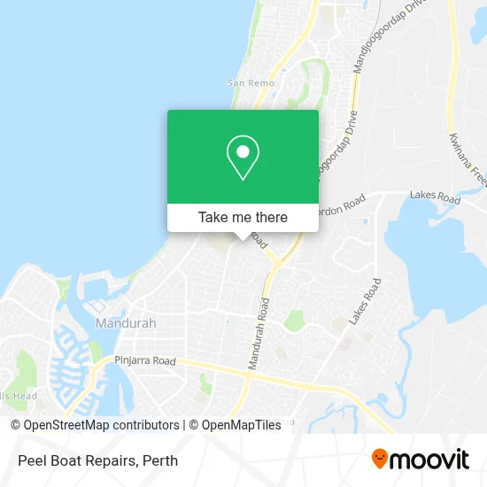 Mapa Peel Boat Repairs