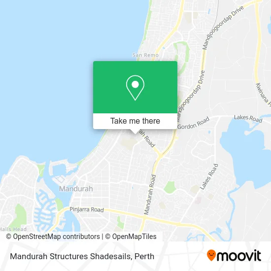 Mapa Mandurah Structures Shadesails
