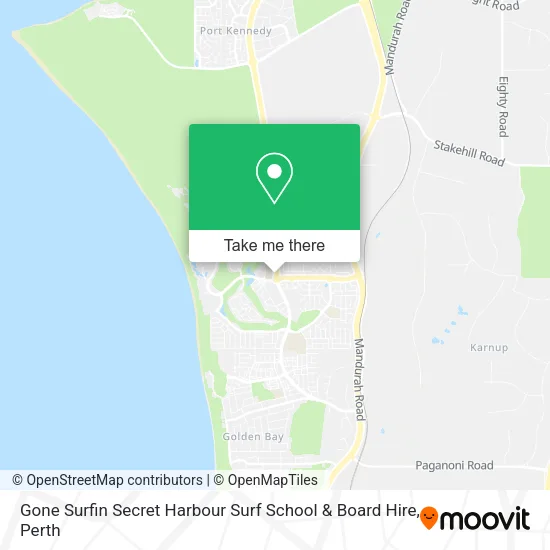 Mapa Gone Surfin Secret Harbour Surf School & Board Hire