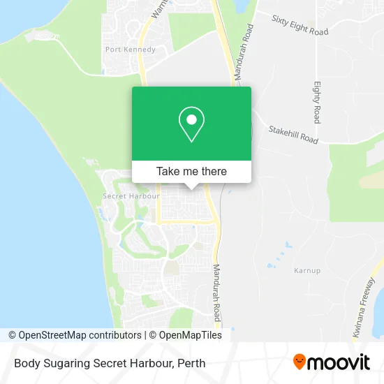 Body Sugaring Secret Harbour map
