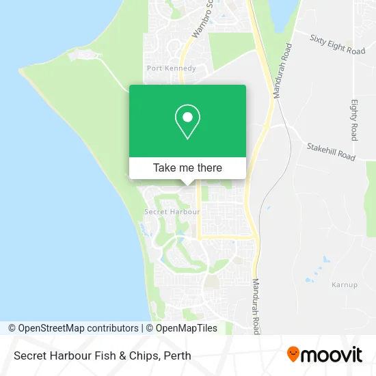 Secret Harbour Fish & Chips map