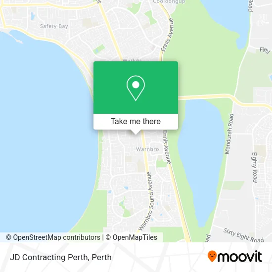 JD Contracting Perth map