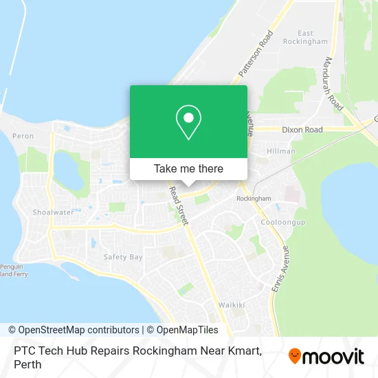 Mapa PTC Tech Hub Repairs Rockingham Near Kmart