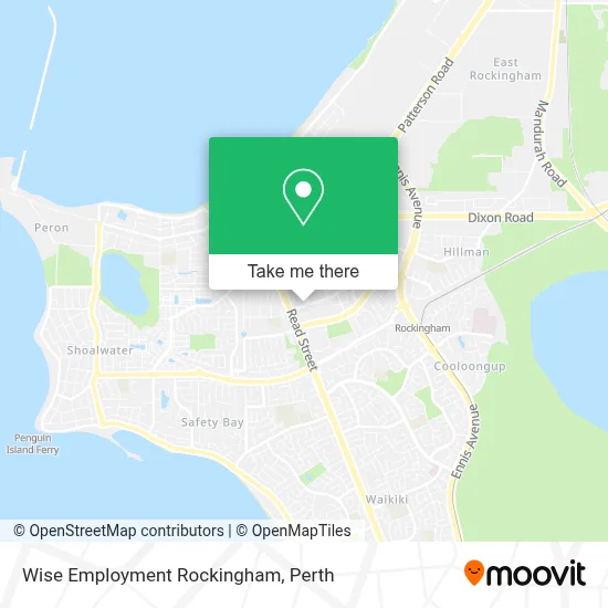 Mapa Wise Employment Rockingham