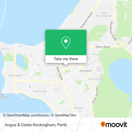 Mapa Angus & Coote Rockingham
