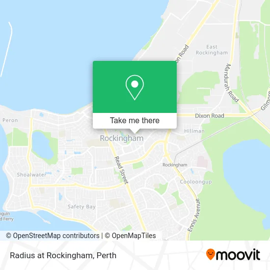 Mapa Radius at Rockingham