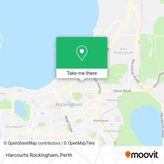 Mapa Harcourts Rockingham