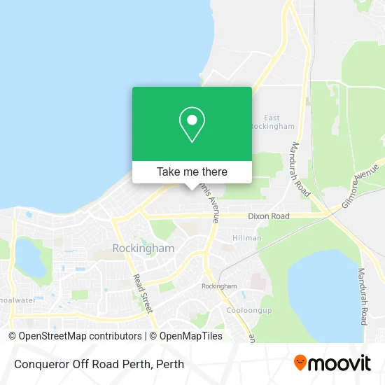 Conqueror Off Road Perth map