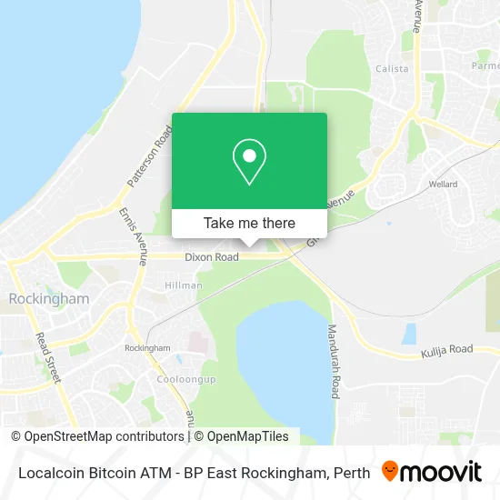 Mapa Localcoin Bitcoin ATM - BP East Rockingham
