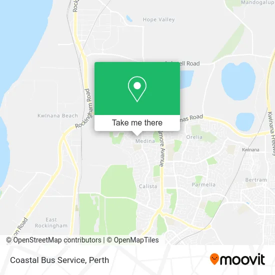 Mapa Coastal Bus Service