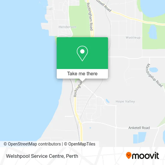 Mapa Welshpool Service Centre