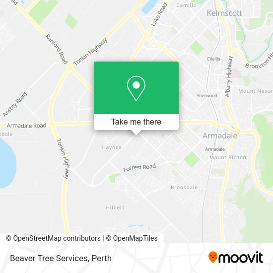 Mapa Beaver Tree Services