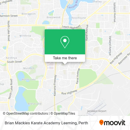 Mapa Brian Mackies Karate Academy Leeming