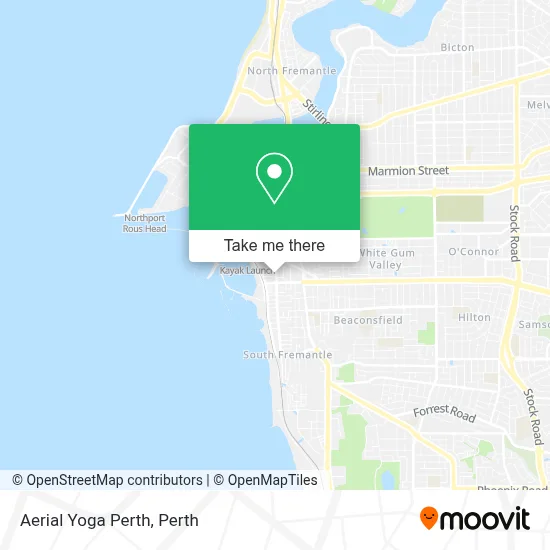 Mapa Aerial Yoga Perth