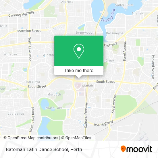 Mapa Bateman Latin Dance School