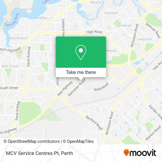 MCV Service Centres Pt map