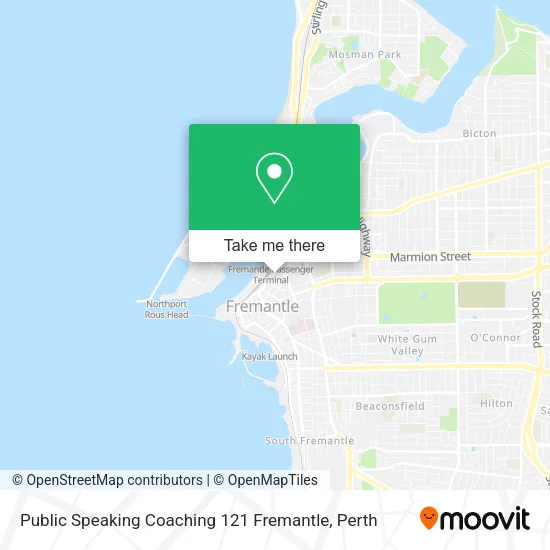 Public Speaking Coaching 121 Fremantle map
