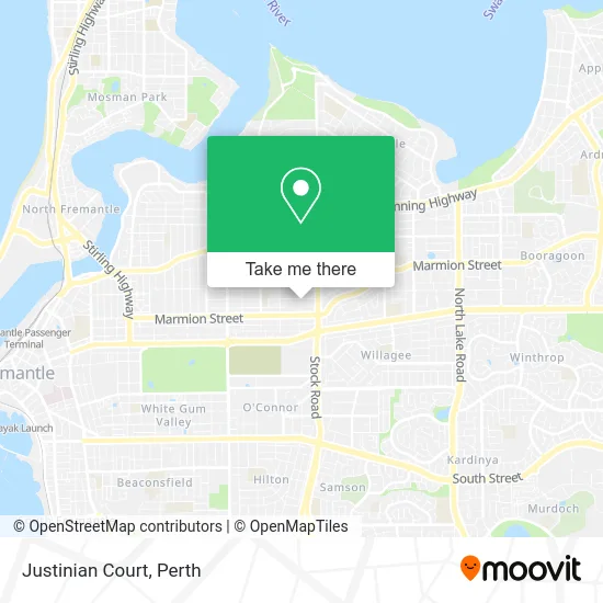 Mapa Justinian Court