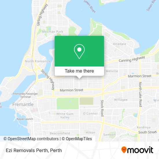 Ezi Removals Perth map