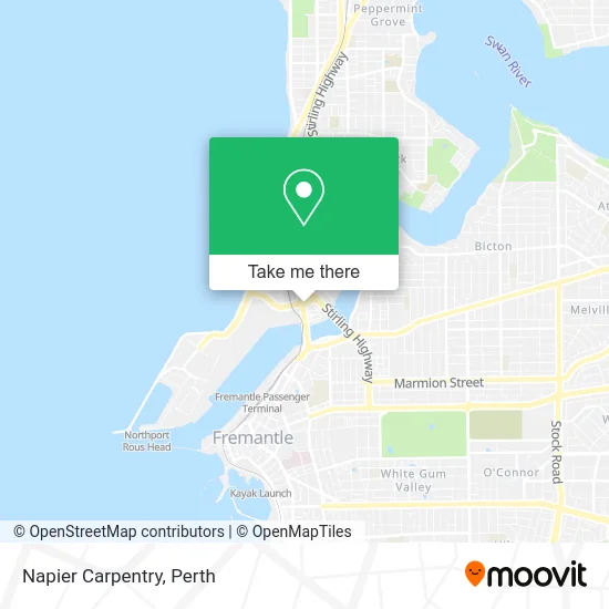 Mapa Napier Carpentry