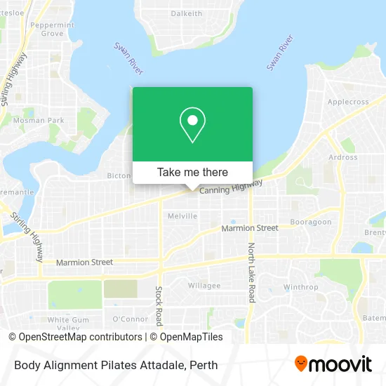 Mapa Body Alignment Pilates Attadale