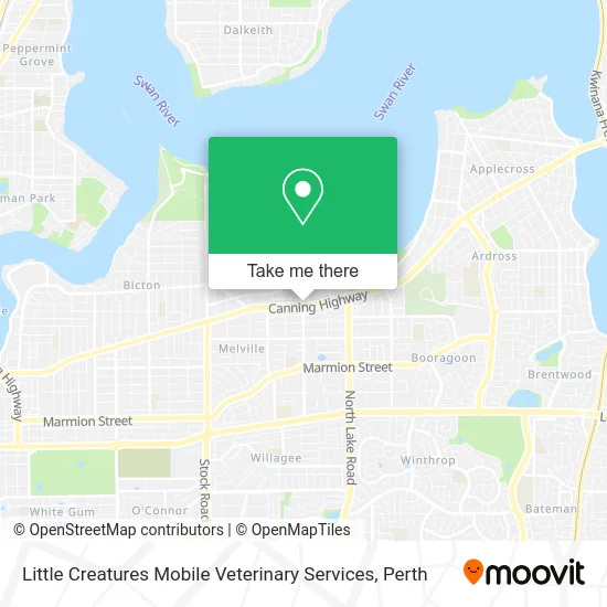 Mapa Little Creatures Mobile Veterinary Services