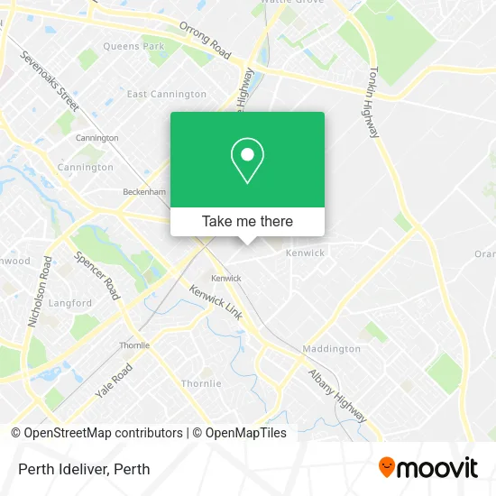 Perth Ideliver map