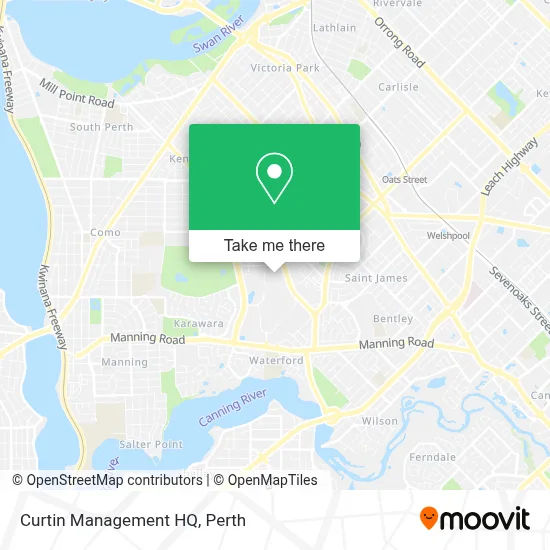 Mapa Curtin Management HQ