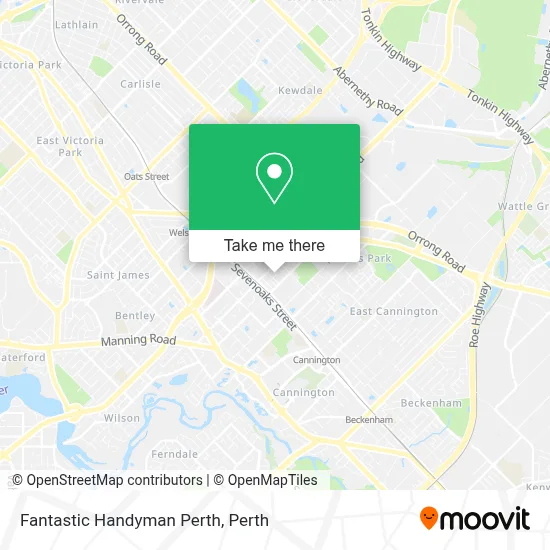 Mapa Fantastic Handyman Perth