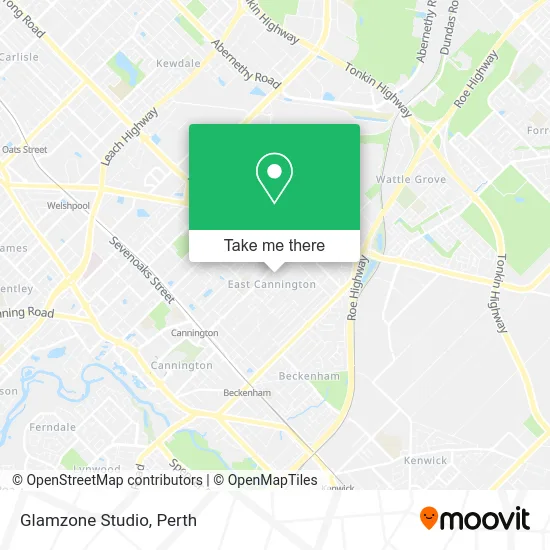 Mapa Glamzone Studio