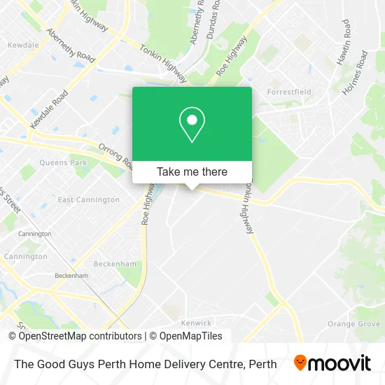 Mapa The Good Guys Perth Home Delivery Centre