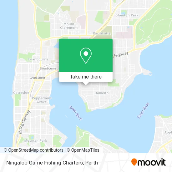 Mapa Ningaloo Game Fishing Charters