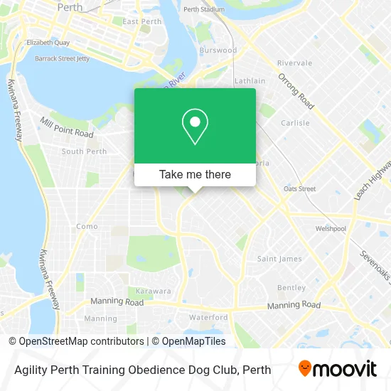Mapa Agility Perth Training Obedience Dog Club