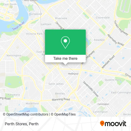Mapa Perth Stores