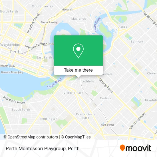 Mapa Perth Montessori Playgroup