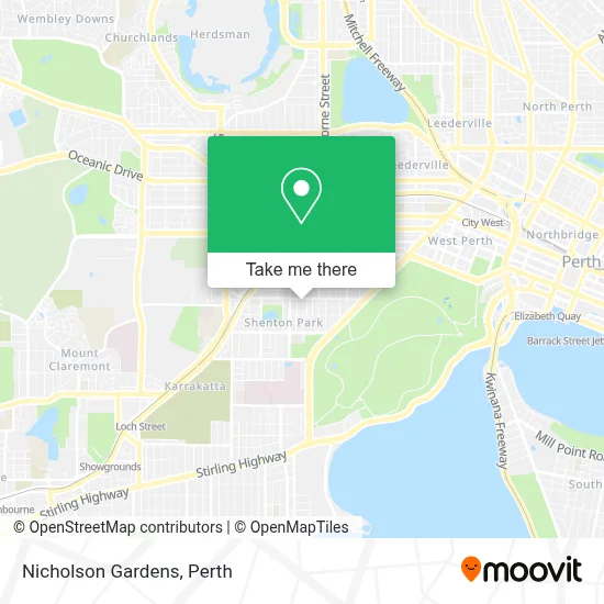 Mapa Nicholson Gardens