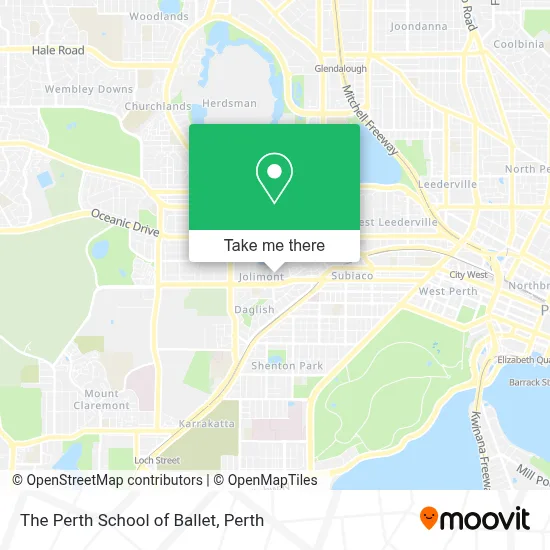 Mapa The Perth School of Ballet
