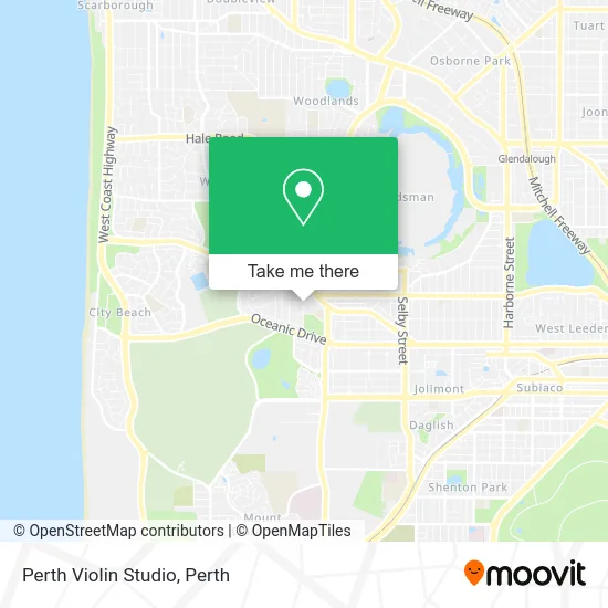 Mapa Perth Violin Studio