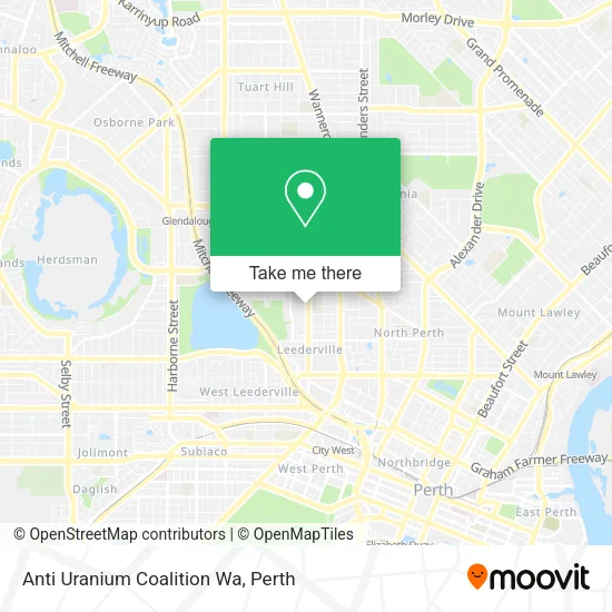 Anti Uranium Coalition Wa map
